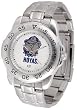 Georgetown Hoyas Suntime Mens Sports Watch w/ Steel Band - NCAA College Athletics