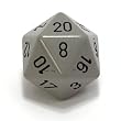 Chessex Opaque 34mm d20 Dice, Dark Grey with black numbers