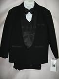 Baby Boys - Kids BLACK 5 Piece Deluxe Tuxedo - Suit INFANTS Sizes