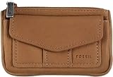 Fossil Womens Leather Coin Purse - Cargo Deluxe Coin Purse (Color: Saddle)