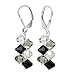 SCER010 Simple Beauty Black Clear Genuine Crystals
