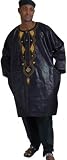 3 Piece Mens Black and Gold Brocade Set