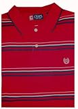 Men's Chaps Ralph Lauren Polo Shirt Size XL Short Sleeved Red, Navy & White Striped