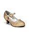 Little Angel Tasha-685E Glitter Bow Mary Jane Pump - Gold
