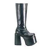 5 1 2 Inch Heel Blk Pu Knee Boot (Black Pu;Mens 11) by Pleaser