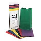 Pacon® Rainbow Bags, 6# Uncoated Kraft Paper, 6 x 3-5/8 x 11, Assorted Bright, 28/pack