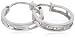 9ct White Gold AME105264 0.06ct Diamond Creole Earrings