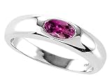 0.50 cts Genuine Rhodolite Ring - 14kt White or Yellow Gold FREE GIFT BAG!