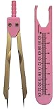 EKG ECG Nurse or Doctor Caliper for Measuring Electrocardiographs (pink)