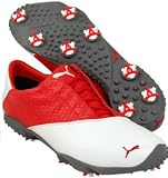 PUMA Tour Saddle Mens White/Red/Grey Golf Shoes