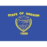 Valley Forge Nylon Oregon State Flag, measures 3-Foot x 5-Foot