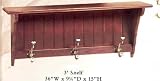 Shelf - 3 ft. Primitive Red