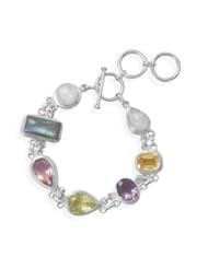 7.5"+1" Extension Toggle Multistone Bracelet