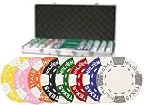 New 650 Real Clay 11.5 gram Texas Holdem Poker Chips Set w/6 Dealer Buttons