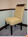 2 NEW khaki microfiber w/ brown PVC Vinyl parson dining side chairs W/ black legs