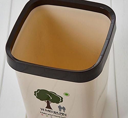 Creative Fashion Living Room Kitchen Bathroom Trash Can Square Wave Cover Household Trash (Without lid)