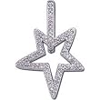 14kt White Gold Rock Star Diamond Pendant