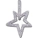 14kt White Gold Rock Star Diamond Pendant