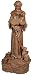 Echo Valley 4122 St Francis Holding Deer 24" Tall Lightweight Garden Statue in Brownstone Finish