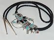 Zuni Hand Crafted Inlay Eagle Dancer Bolo Tie - BT-0003
