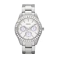 Fossil Damen-Uhren Multifunktion Stella Silberfarben Quarz Analog Es2956