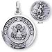 Sterling Silver St Michael United States Army Medal and 20-inch Chain
