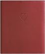 Red Embossed Heart Leather Brag Book