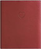 Review Italian Leather Albums  / Red Embossed Heart Leather Brag Book
