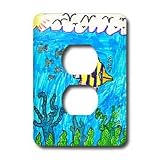Young Artist Expo - Tropical Fish - Light Switch Covers - 2 plug outlet cover