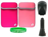 3n1 Combo Non-OEM Amazon Kindle 2 Neoprene Sleeve Case with Black USB Car and Wall Charger
