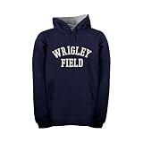 Wrigley Field YOUTH Embroidered Navy Hooded Sweatshirt