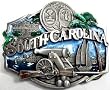 South Carolina 3-D Enamel Pewter Belt Buckle