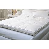 Down Top Baffled Box Feather Bed White Queen by Warm Things