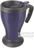 Avantro 14-Ounce Leakproof Commuter Mug, Cobalt Blue Metallic