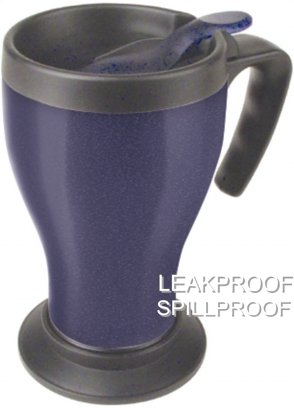 Avantro 14-Ounce Leakproof Commuter Mug, Cobalt Blue Metallic
