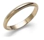 14k Yellow Gold 2.5mm Milgrain Half Round Band