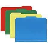 Smead 10503 Smead Waterproof Poly File Folders, 1/3 Cut, Top Tab, Letter, Blue, 24/Box