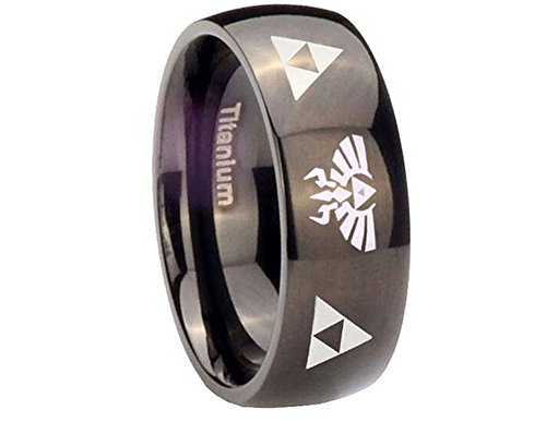 The Legend of Zelda Titanium Triforce Costume Ring Black (7)