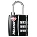 Master Lock 4680DBLK TSA-Accepted Set-Your-Own Combination Lock, Black