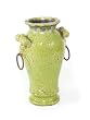 Pack of 2 Water's Edge Green Crackled Ceramic Vases with Handles 14.5"