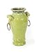 Pack of 2 Water's Edge Green Crackled Ceramic Vases with Handles 14.5"