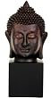 Great Best Simple, Classic, Original, Unique Gift Ideas Her Him 2011 - 10" Tall Small Thai Buddha Head Statue on Block Pedastal