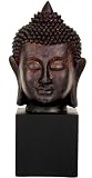Simple, Classic, Original Gift Idea Her Him - 10" Tall Small Thai Buddha Head Statue on Block Pedastal