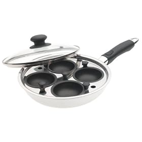 Bauen Pagoda 4-Cup Egg Poacher/Omelet Pan