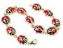 Stunning Enamel Ladybug Bracelet - JewelryWeb