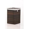 Eleganter W�schekorb aus Polyrattan braun 70cm hoch