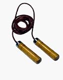 Leather Jump Rope with Wooden Handles and Bearing 9