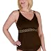 Women's Plus Size Merona  Embroidered Tankini - Spanish Brown