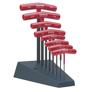 Bondhus 13389 Set of 8 Hex T-handles with Stand, sizes 2-10mm by Bondhus