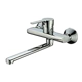 Single Handle Wall Mount Kitchen Sink Faucet, Chrome